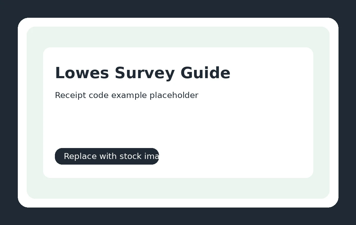 Lowe’s survey receipt code example for customer feedback